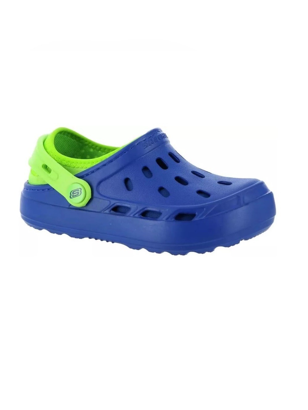 Skechers Kids Blue and Neon Green Water Clog